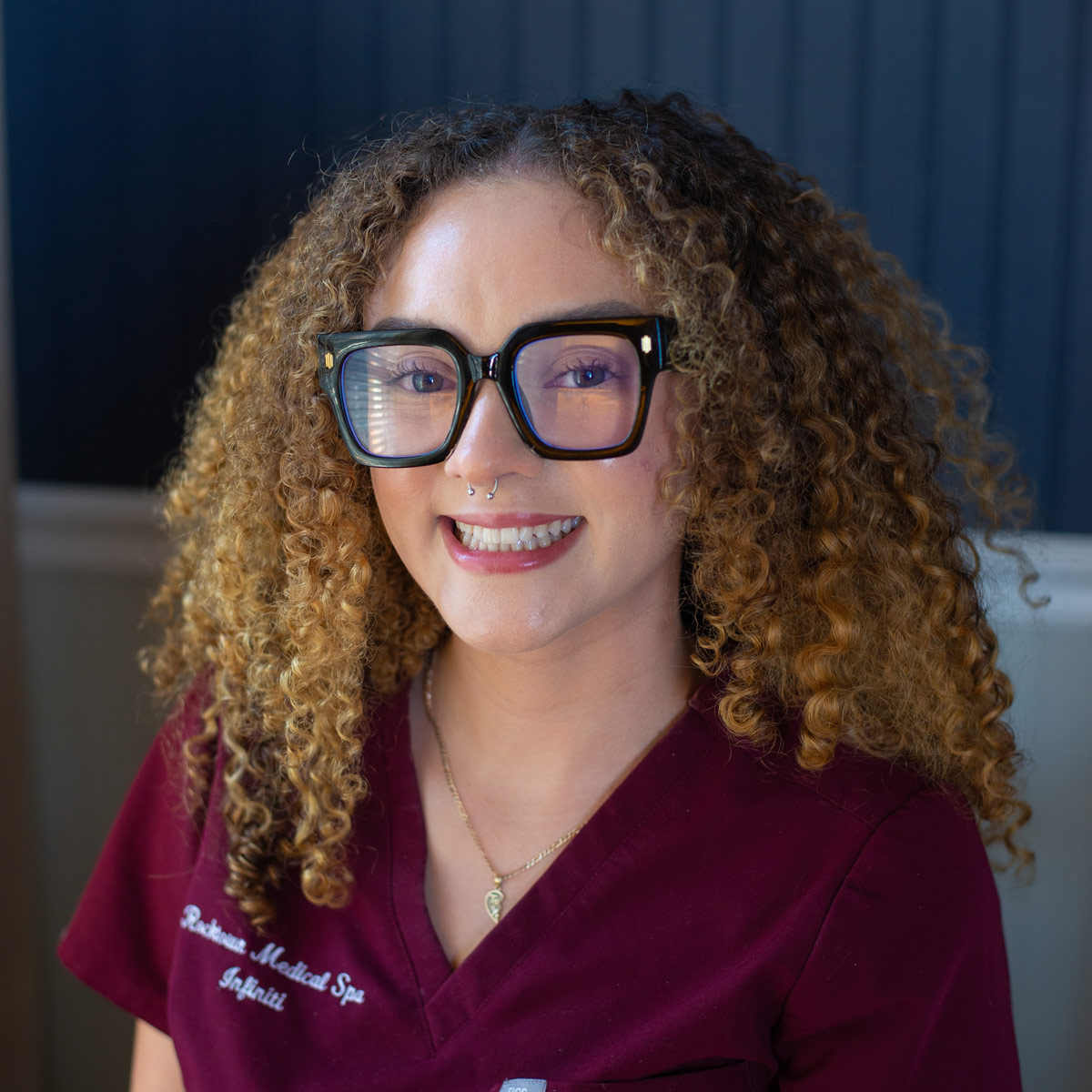 Portrait of Infiniti Thompson, Medical Assistant and Social Media Coordinator at Rocktown Medical Spa.